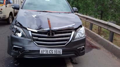 బీజేపీ ఎంపీ జీవీఎల్ నరసింహరావు కారు ఢీకొని మహిళ మృతి