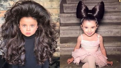 തിങ്ങിഞെരിഞ്ഞ് ഇടതൂർന്ന മുടിയിഴകൾ; അഞ്ച് വയസ്സുകാരിയായ ഈ മിടുക്കിയാണ് ഇൻസ്റ്റാഗ്രാമിലെ മിന്നും താരം