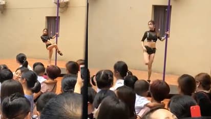 വിദ്യാര്ത്ഥികളെ വരവേല്ക്കാന് നഴ്സറിയില് പോള് ഡാന്സ്