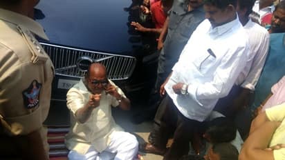 ఆశ్రమంపై చర్యలు తీసుకోండి.. రాత్రంతా పోలీస్ స్టేషన్ ముందే కూర్చొన్న జేసీ