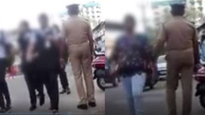 మహిళలను అక్కడ అసభ్యంగా తాకుతూ హోంగార్డు వెకిలి చేష్టలు