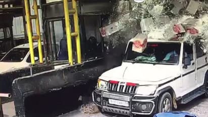 ಟೋಲ್ ಪ್ಲಾಜಾಗೆ ಬಿಯರ್ ಲಾರಿ ಡಿಕ್ಕಿ ಹೊಡೆದ್ರೆ ಏನಾಗತ್ತೆ?: ವಿಡಿಯೋ!