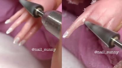 കണ്ടാല് ഞെട്ടുന്ന 'നെയില് ആര്ട്ട്'; വൈറലായി വീഡിയോ