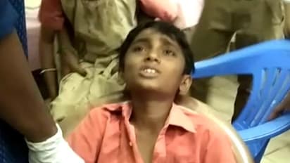 వర్ధన్నపేటలో స్కూల్ బస్సు ప్రమాదంలో గాయపడిన విద్యార్థులు (ఫొటోలు)