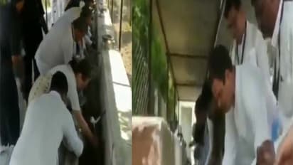 ప్లేట్లు కడిగిన సోనియా,రాహుల్: డిగ్నిటీ ఆఫ్ లేబర్ అంటున్న కాంగ్రెస్