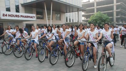 కర్బన ఉద్గారాల వినియోగం తగ్గించాలంటూ కొండాపూర్లో 3కే ‘‘గ్రీన్ -రైడ్’’ సైకిల్ రైడ్ (ఫోటోలు)