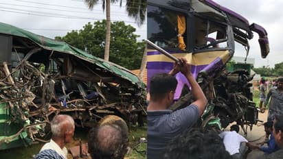 அரியலூரில் பேருந்துகள் நேருக்குநேர் மோதல்... 10 பேர் பலி?