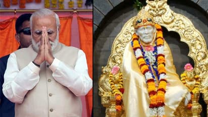 शिरडी साईं धाम पहुंचे पीएम मोदी, मंदिर में की विशेष पूजा