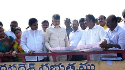 పోలవరంను సందర్శించిన చంద్రబాబు (ఫోటోలు)