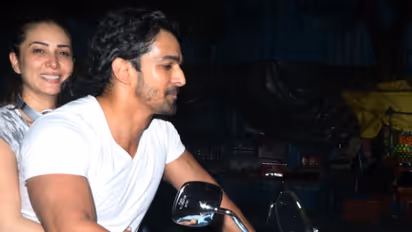 Harshvardhan Rane, Kim Sharma make it official on a scooter ride