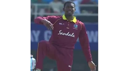 ధావన్ను ఔట్ చేసి అతడి స్టైల్లోనే విండీస్ బౌలర్ సెలబ్రేషన్...