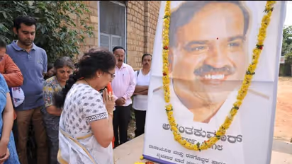 Despite in mourning, Ananth Kumar's wife plants sapling, supports green initiative