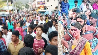 బుకింగ్ కౌంటర్ లో టికెట్లు ఇస్తోన్న సమంత!