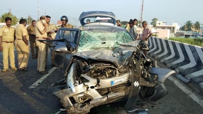 திண்டுக்கல் அருகே சாலை விபத்து... 4 பேர் சம்பவ இடத்திலேயே உயிரிழப்பு