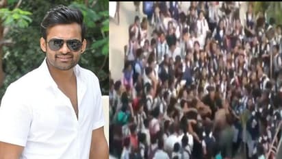 వీడియో: మెగా హీరో కోసం ఎగబడ్డ చిన్నారులు!