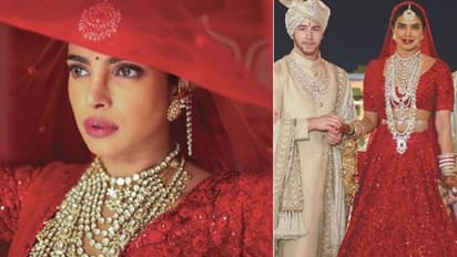 പ്രിയങ്കയുടെ ആ ചുവന്ന ലഹങ്ക നെയ്തത് ഇങ്ങനെ...