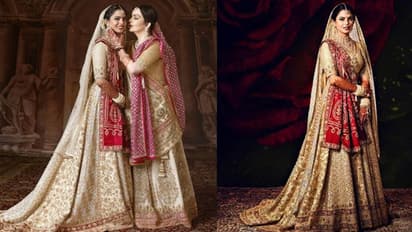 വിവാഹ വസ്ത്രത്തിൽ 35 വർഷങ്ങൾക്ക് മുമ്പുള്ള സാരിയും; വ്യത്യസ്തമായി ഇഷാ അംബാനിയുടെ വിവാഹ വസ്ത്രം