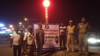 விபத்துகளை தடுக்க புதிய யுக்தியை கையில் எடுத்த போலீசார்...!