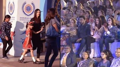 Watch: Aishwarya Rai, Abhishek Bachchan cheer for Aaradhya at school annual day