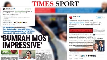 Times of India compiles Mitchell Johnson's casual chat and runs it as interview