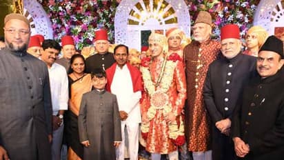 అసదుద్దీన్ కుమార్తె వివాహానికి హాజరైన కేసీఆర్