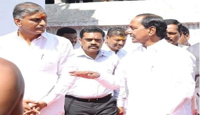 కాళేశ్వర ప్రాజెక్టు సందర్శన: హరీష్ రావుకు కేసీఆర్ షాక్