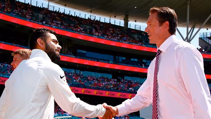 Indian cricketers present McGrath signed pink caps on Jane McGrath Day