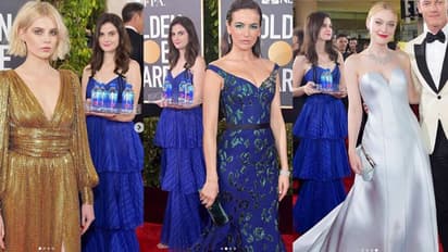 ചിരിപ്പിച്ച് ഗോൾഡൻ ഗ്ലോബിലെ 'വാട്ടർ ഗേൾ'; വൈറലായി ചിത്രങ്ങൾ