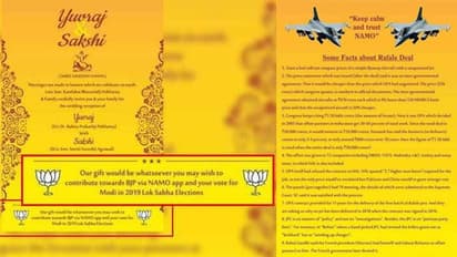 'മോദിക്ക് വോട്ട് തേടിയും റഫാല് ഇടപാട് വിശദീകരിച്ചും ഒരു വിവാഹക്ഷണക്കത്ത്'