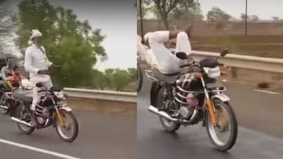 ನಡು ರಸ್ತೆಯಲ್ಲಿ ತಾತನ ಅಪಾಯಕಾರಿ ಸ್ಟಂಟ್‌  - ವಿಡಿಯೋ ವೈರಲ್!