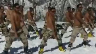 'ഇത് രാജ്യത്തിനായി'; കൊടും തണുപ്പിലും പരിശീലനം നടത്തി ഇന്തോ - ടിബറ്റന് പൊലീസ്; വീഡിയോ
