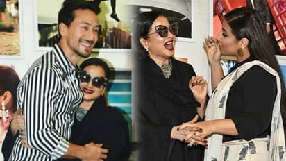 LOL moment: Rekha reaction to posing with Amitabh Bachchan's poster