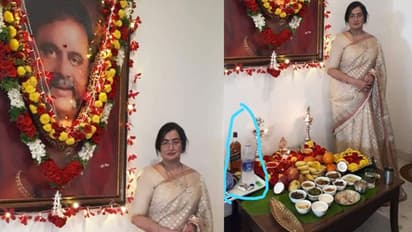 അംബരീഷിന്റെ മരണാനന്തര ചടങ്ങില്‍ മദ്യവും സിഗരറ്റും; വൈറല്‍ ചിത്രത്തെച്ചൊല്ലി സോഷ്യല്‍ മീഡിയയില്‍ ചര്‍ച്ച