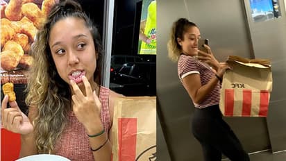 ഫ്രൈഡ് ചിക്കനോട് പ്രേമം; 'കെ എഫ് സി' എന്ന് ചുണ്ടില്‍ ടാറ്റൂ ചെയ്ത് പെണ്‍കുട്ടി