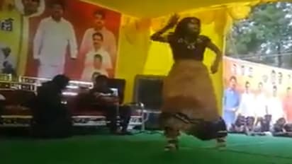 పింఛన్ల పంపిణీలో తెలుగు తమ్ముళ్ల రికార్డింగ్ డ్యాన్స్ లు