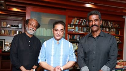 கமல்ஹாசன் - ரஜினிகாந்த் சந்திப்பு !! மகளின் திருமண அழைப்பிதழை நேரில் சென்று வழங்கினார்.!!