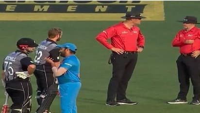 കിവീസ് താരത്തെ തിരിച്ചുവിളിച്ച് രോഹിത്തും ധോണിയും; പിന്നെ സംഭവിച്ചത്- വീഡിയോ