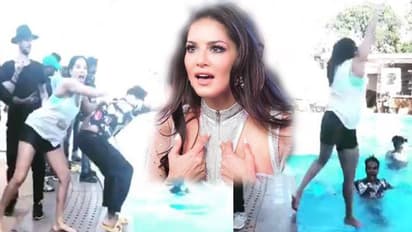 ಜೊತೆಗೆ ಡ್ಯಾನ್ಸ್ ಮಾಡುತ್ತಿದ್ದವನನ್ನು ನೀರಿಗೆ ನೂಕಿದ ಸನ್ನಿ!