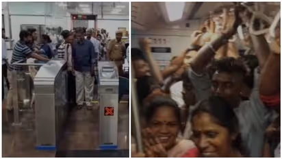 மூச்சு கூட விட முடியாத அளவிற்கு பயங்கர ஜனம்..! சென்னை மெட்ரோ ரயில்களில்... அட...கட்டணமும் குறைச்சாச்சு..!