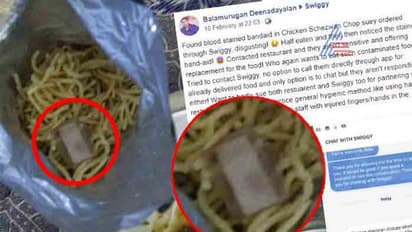 ಸ್ವಿಗ್ಗಿ ಆಹಾರದಲ್ಲಿ ರಕ್ತಸಿಕ್ತ ಬ್ಯಾಂಡೇಜ್: ಕ್ಷಮೆಯಾಚಿಸಿದ ಕಂಪನಿ