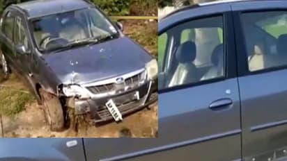 సినిమాలో క్లైమాక్స్లా కారు.. తృటిలో బావిలో పడేదే