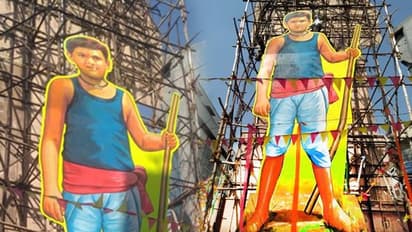 ಚಿತ್ರಮಂದಿರದ ಮುಂದೆ ದರ್ಶನ್ ಮಗನ 30 ಅಡಿ ಕಟೌಟ್!