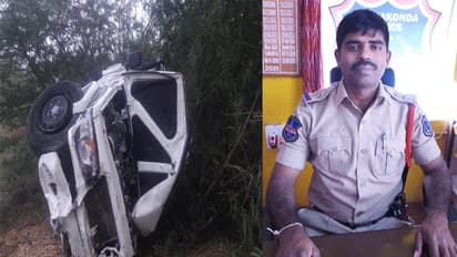 పోలీసు వాహనం బోల్తా..ఎస్ఐ దుర్మరణం