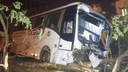 Five family members returning from temple die after car hits KSRTC bus