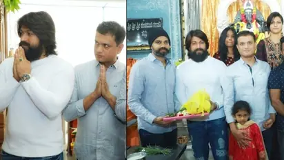 Yash, Srinidhi Shetty launch KGF Chapter 2; team seeks blessings at temple