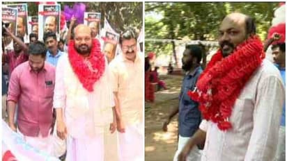 അഭിമന്യുവിന്റെ കലാലയത്തില് വോട്ട് തേടി പി രാജീവ്; എറണാകുളത്ത് പ്രചാരണ ചൂടേറി