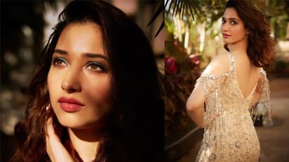 గోల్డ్ కలర్ డ్రెస్ లో తమన్నా తళుకులు!