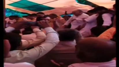 ಬಿಜೆಪಿ ಕಾರ್ಯಕ್ರಮದ ವೇಳೆ ಕುಸಿದ ವೇದಿಕೆ : ಹಲವರಿಗೆ ಗಾಯ