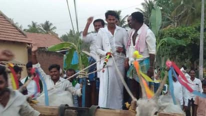 ಕಣ್ಣೀರು ಸುರಿಸಿದ ನಿಖಿಲ್ ಕುಮಾರಸ್ವಾಮಿ