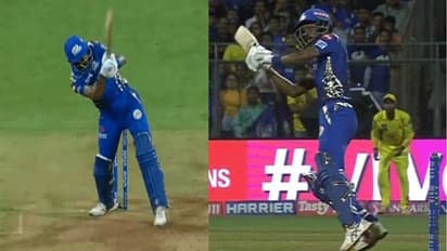 ధోని ముందే హెలికాప్టర్ షాట్ బాదిన పాండ్యా...ఎంఎస్ మెచ్చుకుంటాడా?